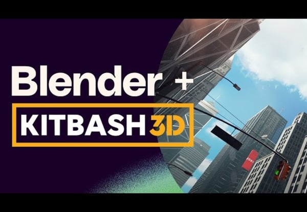 Build a REALISTIC city scene in 30 mins | Blender + KitBash3D tutorial